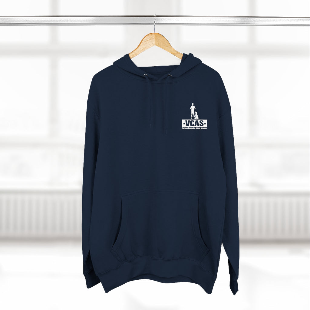 "This Shirt Saves 2 Lives" Rescue Dog & Veteran Support Fleece Hoodie