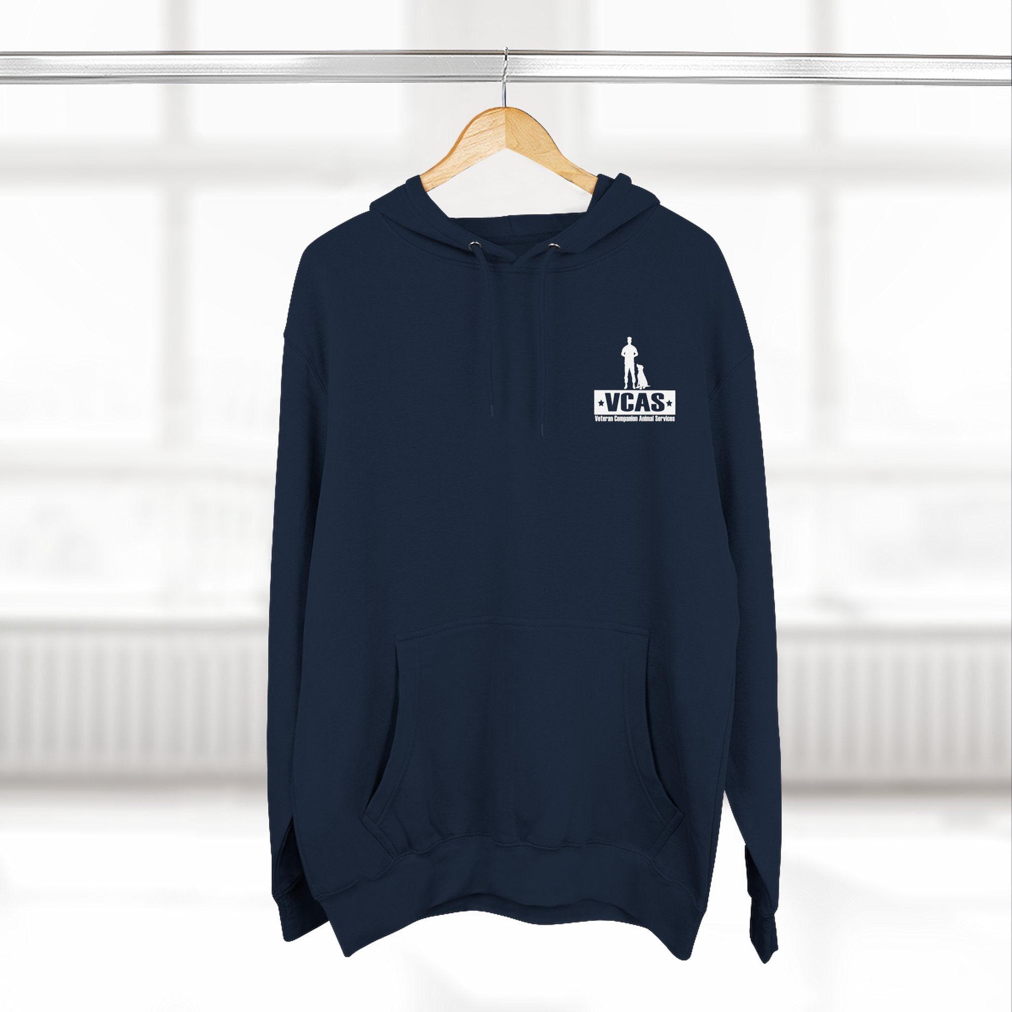 "This Shirt Saves 2 Lives" Rescue Dog & Veteran Support Fleece Hoodie