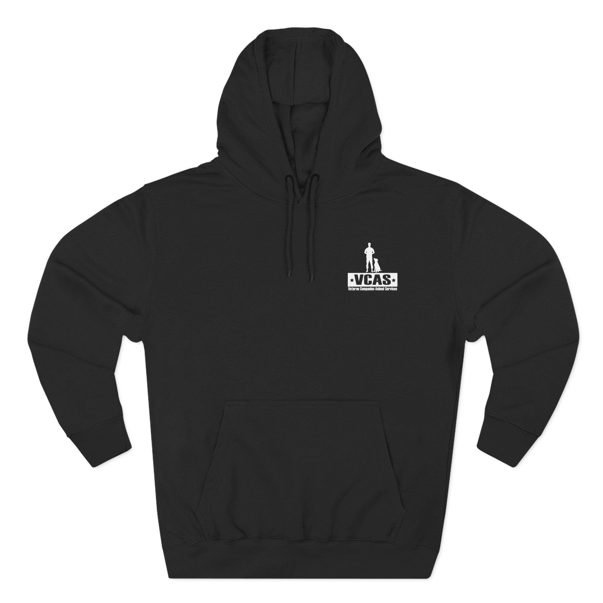 "This Shirt Saves 2 Lives" Rescue Dog & Veteran Support Fleece Hoodie