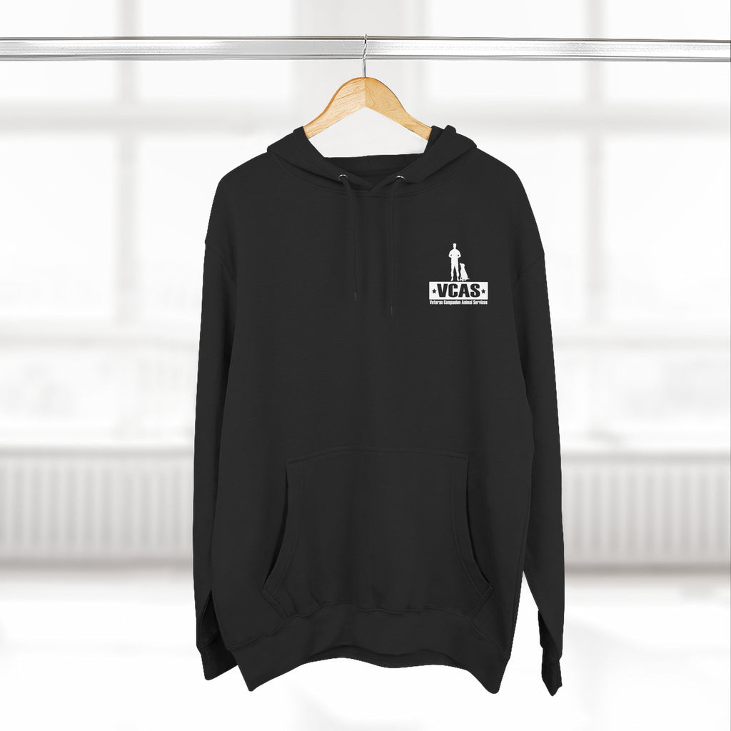 "This Shirt Saves 2 Lives" Rescue Dog & Veteran Support Fleece Hoodie