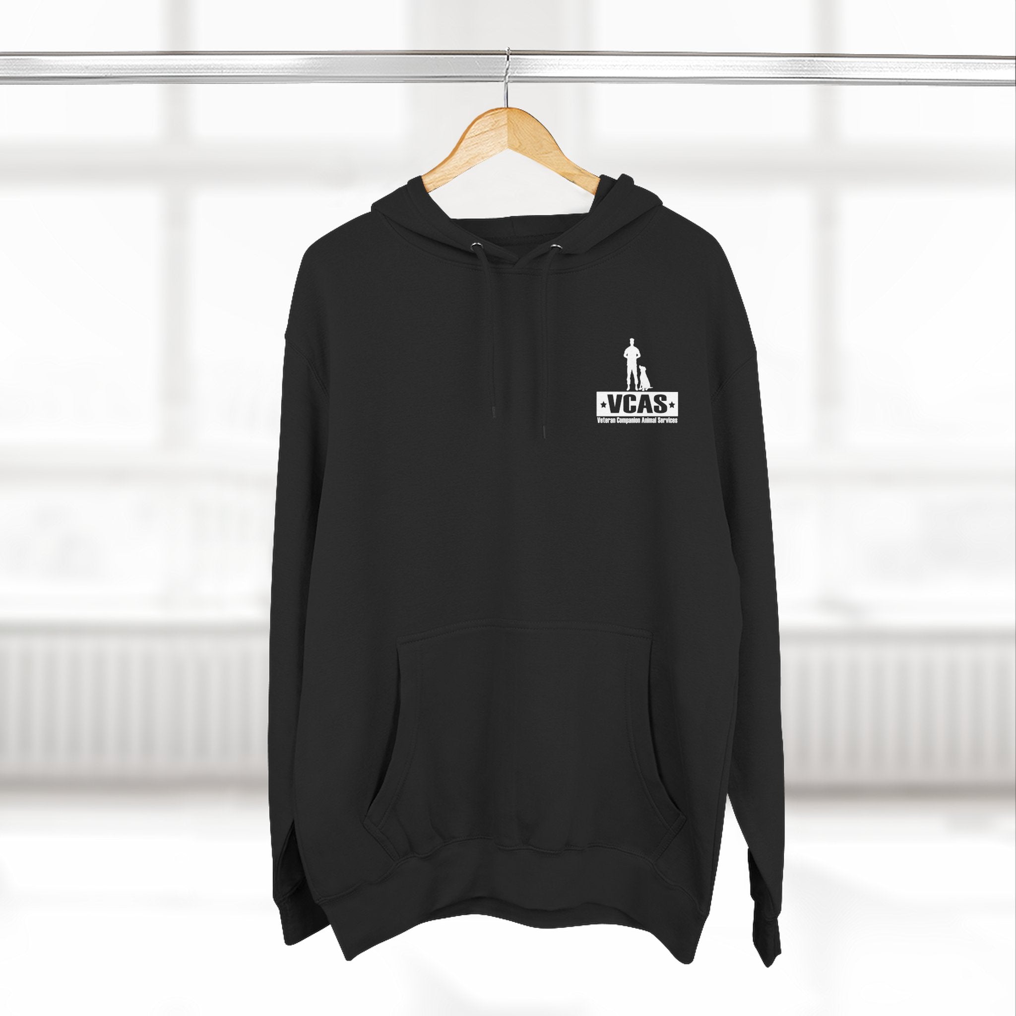 "This Shirt Saves 2 Lives" Rescue Dog & Veteran Support Fleece Hoodie
