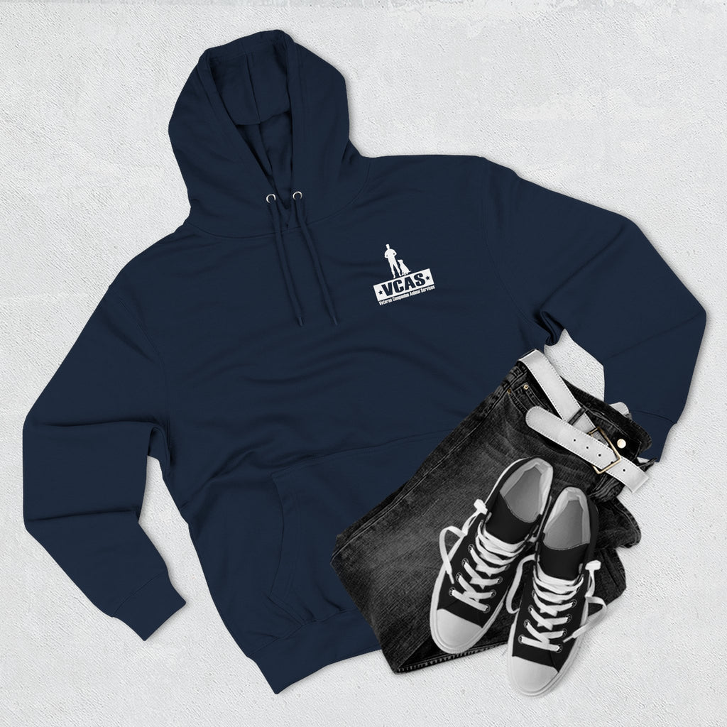 "This Shirt Saves 2 Lives" Rescue Dog & Veteran Support Fleece Hoodie