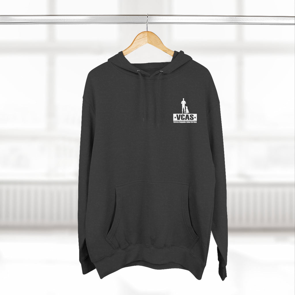 "This Shirt Saves 2 Lives" Rescue Dog & Veteran Support Fleece Hoodie