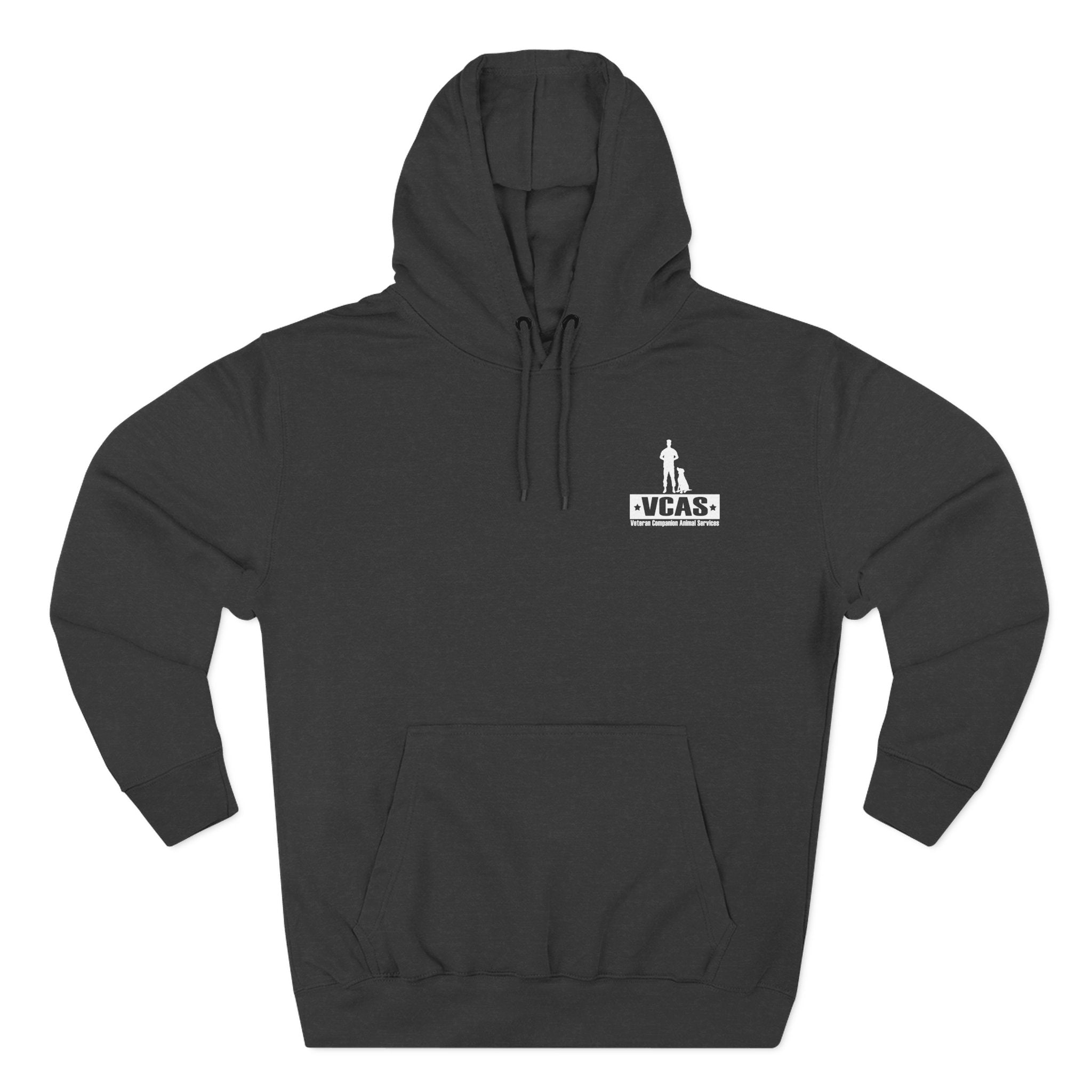 "This Shirt Saves 2 Lives" Rescue Dog & Veteran Support Fleece Hoodie