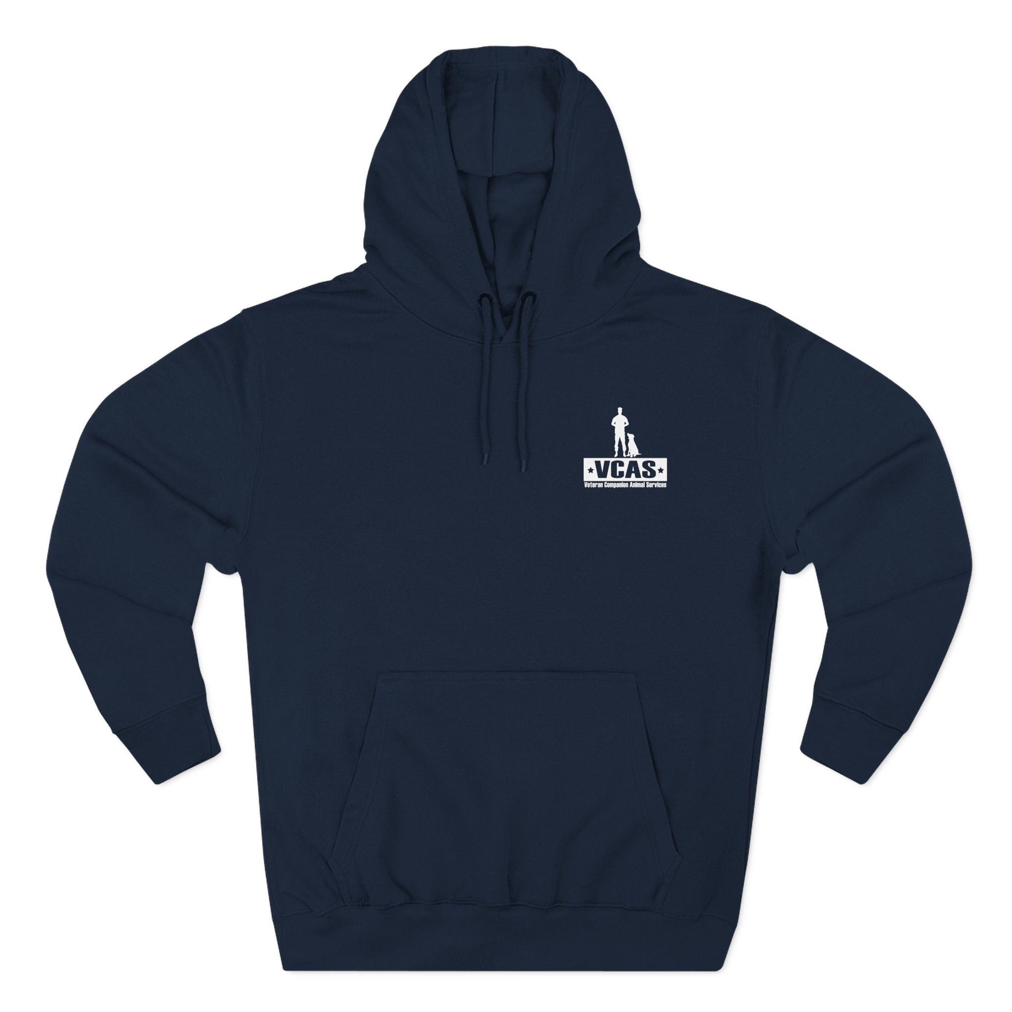 "This Shirt Saves 2 Lives" Rescue Dog & Veteran Support Fleece Hoodie